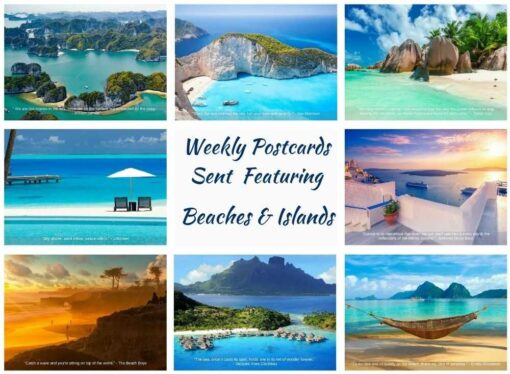 Beaches and Islands Theme ALL Postcards